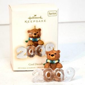 Hallmark Keepsake Bear Ornament Cool Decade Series 2009 #10 Christmas Holiday